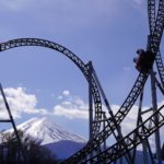 Black roller coaster over the Mountain during daytime